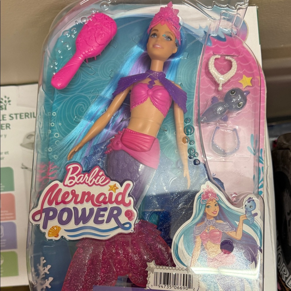 Barbie Pink Purple Mermaid Doll with Blue-Purple Hair